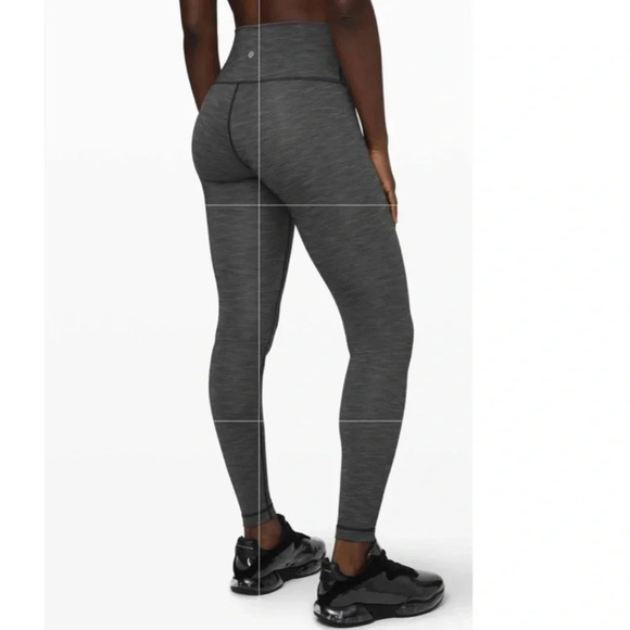 lululemon athletica Pants - Lululemon Wunder Under Leggings High-Rise Tight 28" Athletic Pants Grey Size 2